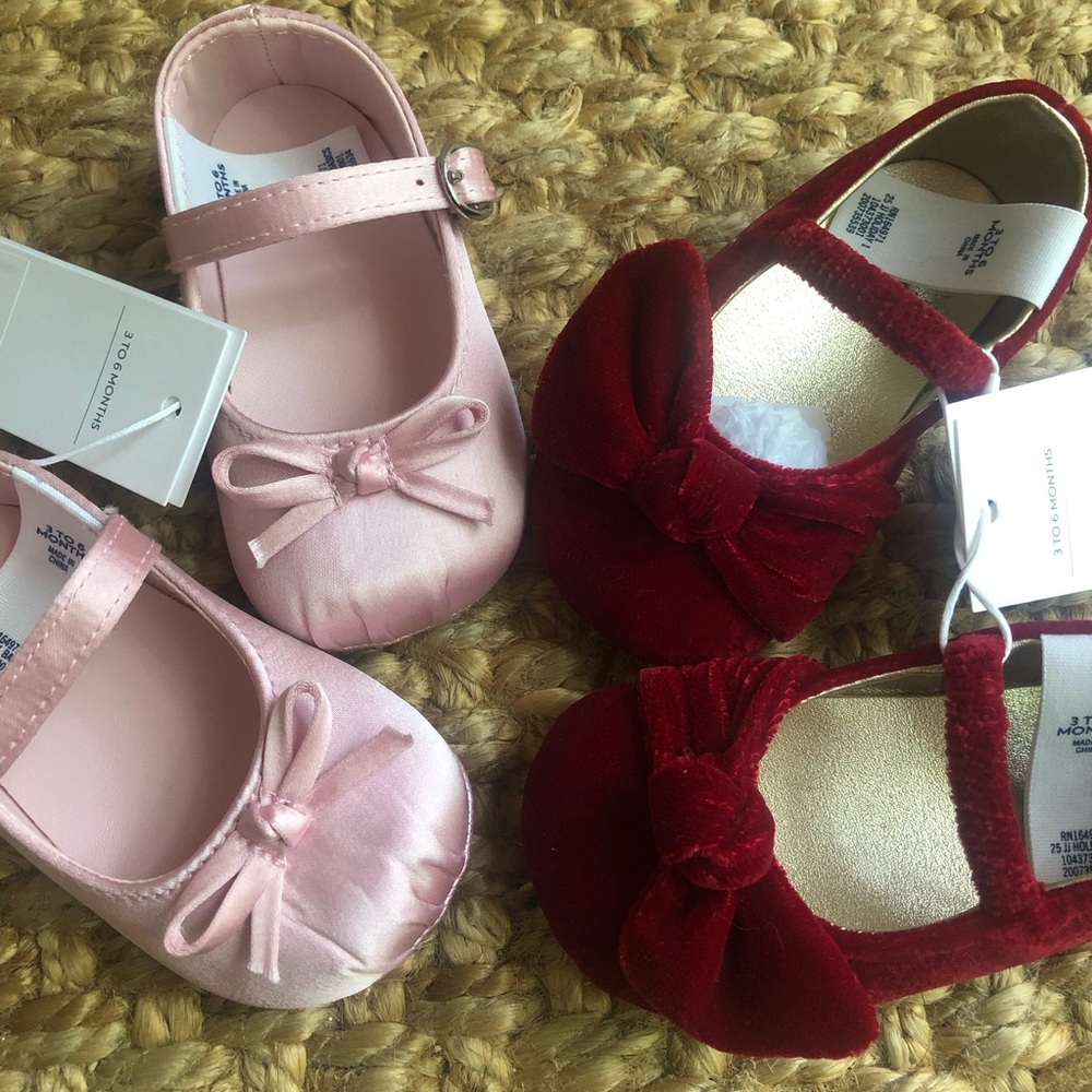 New w Tag: Janie and Jack Set of Infant Two Mary Janes. Size 3 month to 6 month